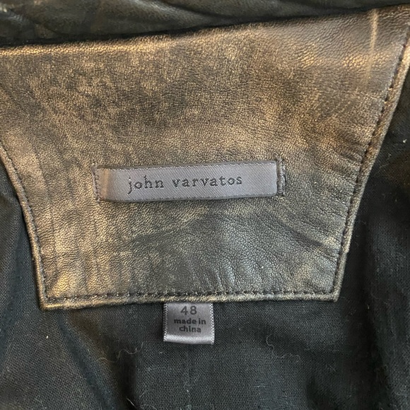John Varvatos Distressed Biker Jacket - Picture 10 of 13